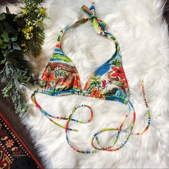 Gossip Other - Darling String Bikini Top by Gossip Tropical Print